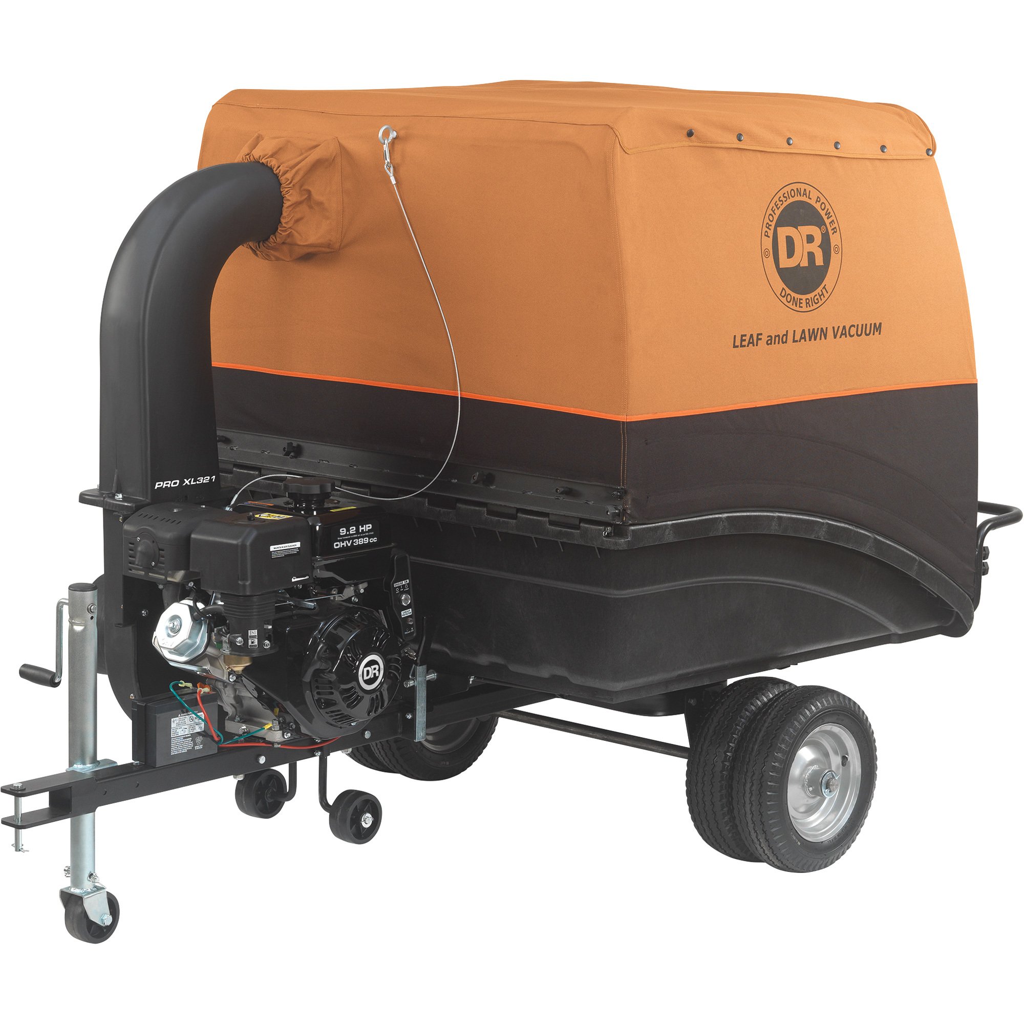 DR Power Pro XL321 Tow-Behind Lawn and Leaf Vacuum — 50in.W, 389cc Engine, 321-Gal. Capacity, Model# LL27016DEN